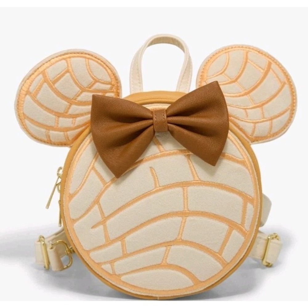 Loungefly Disney Minnie Mouse Concha Ears Mini Convertibl Backpack Crossbody Bag